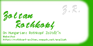 zoltan rothkopf business card